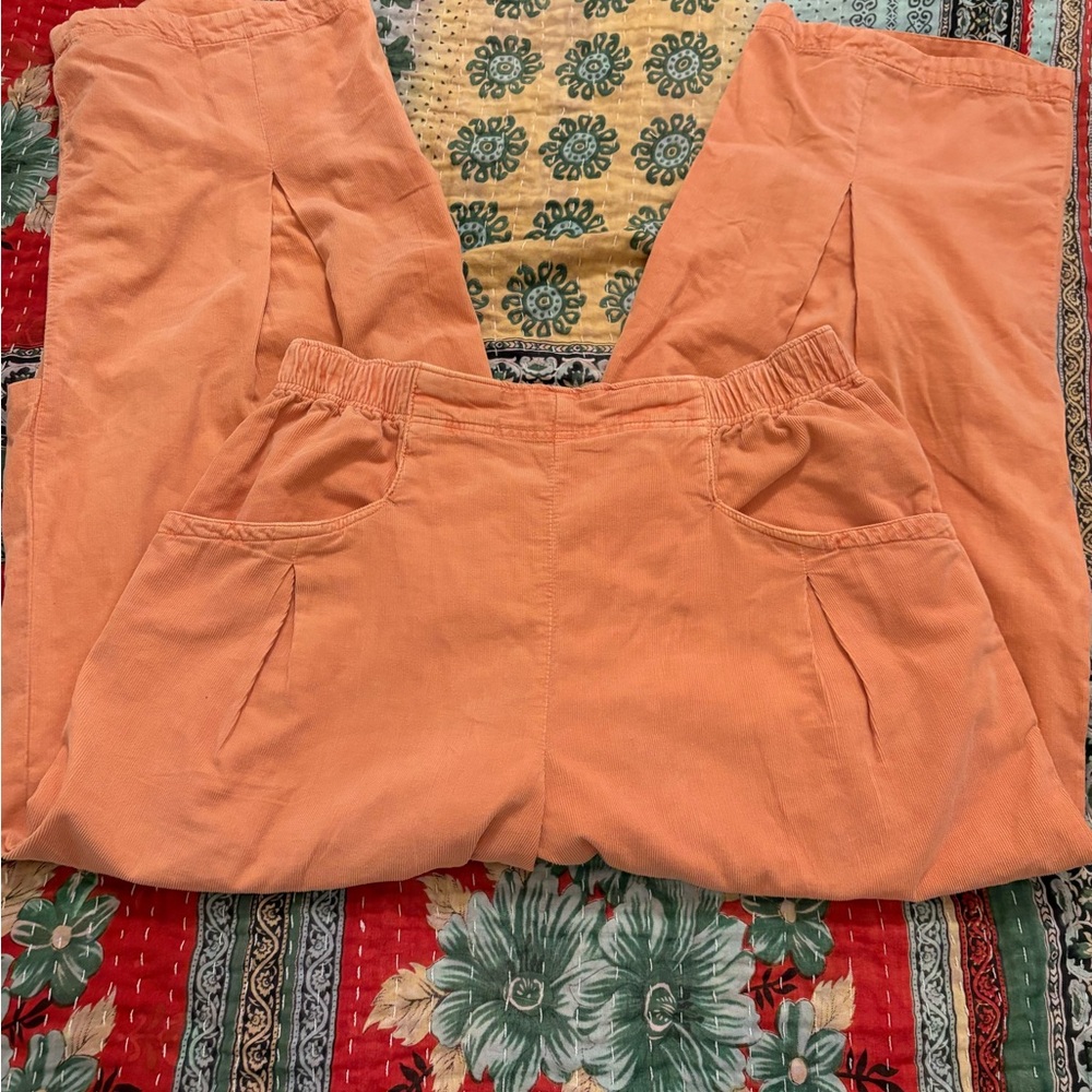 We The Free 100% Cotton Peach Pull On Corduroy Pants - Picture 5 of 10